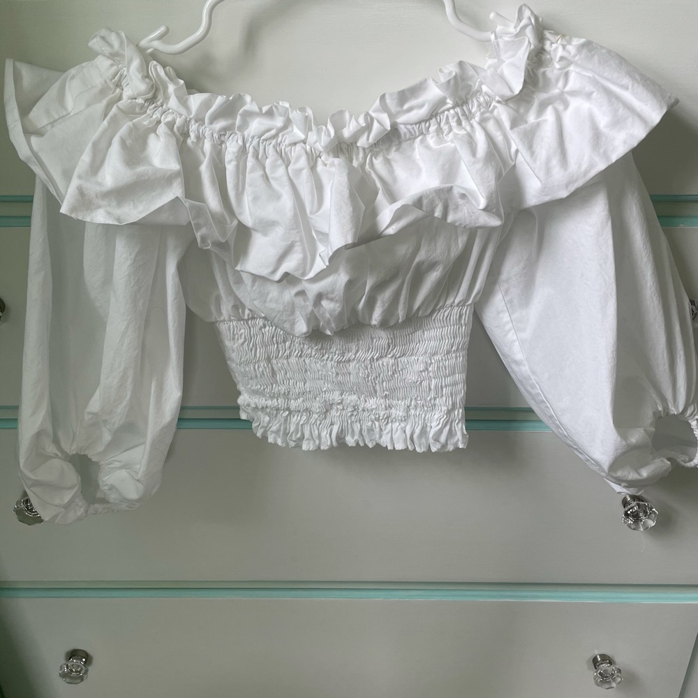 White Poplin top